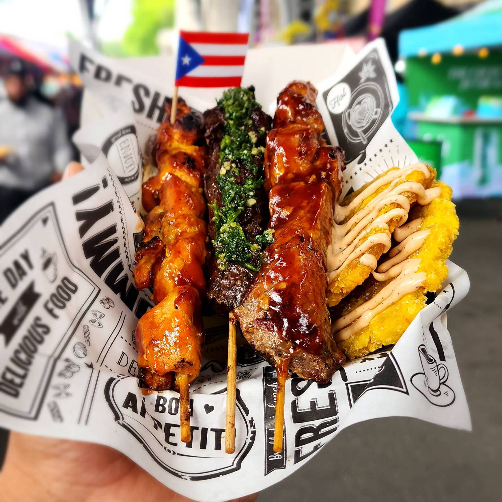 Pincho Sampler, mixed skewers